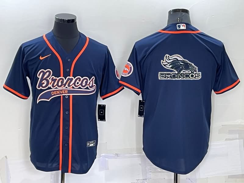 Denver Broncos Dark Blue MLB&NFL Jersey