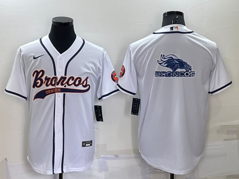 Denver Broncos White MLB&NFL Jersey