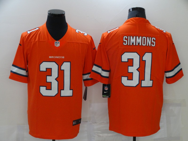 Denver Broncos Orange NFL Jersey 02