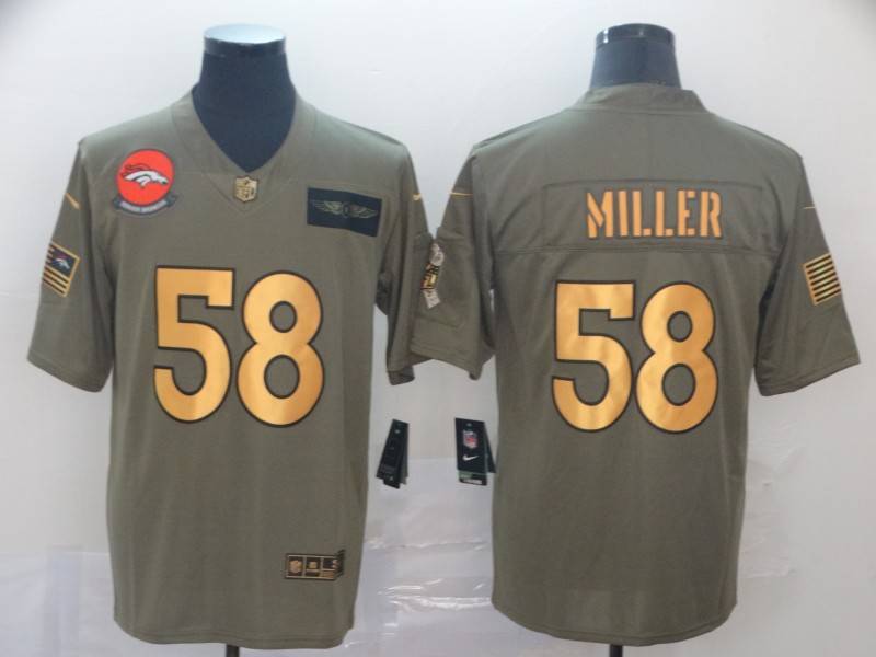 Denver Broncos Olive Salute To Service NFL Jersey 03