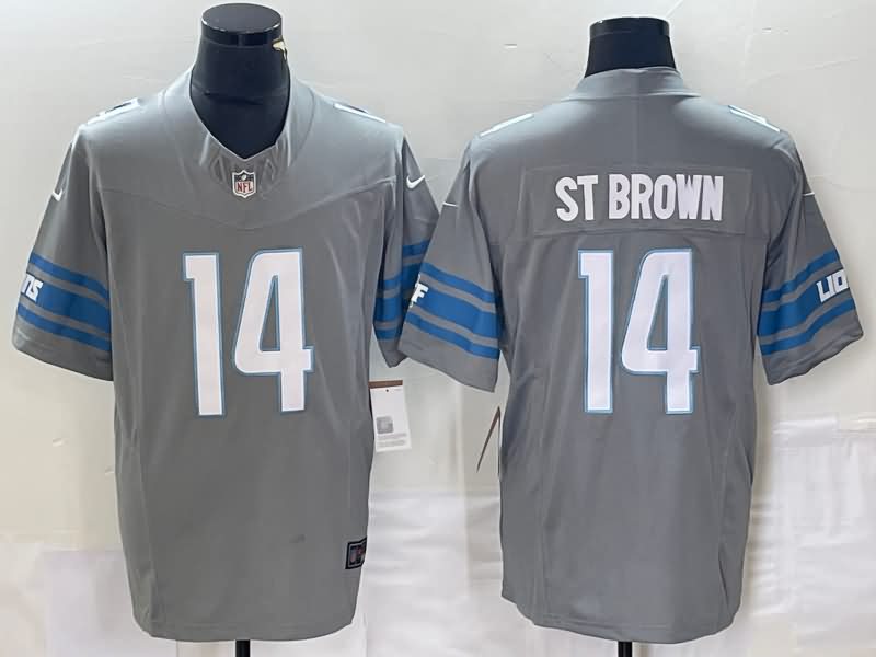 Detroit Lions Grey NFL Jersey 02