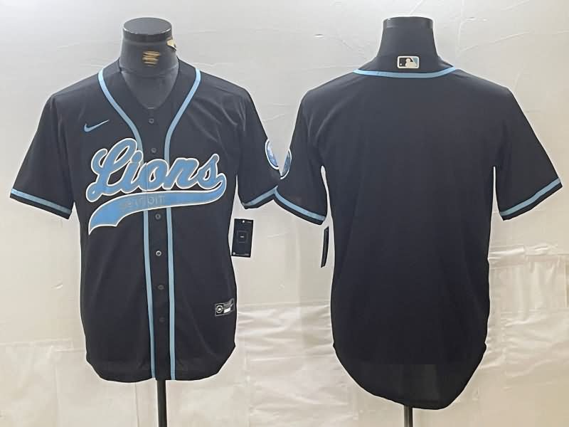 Detroit Lions Black MLB&NFL Jersey