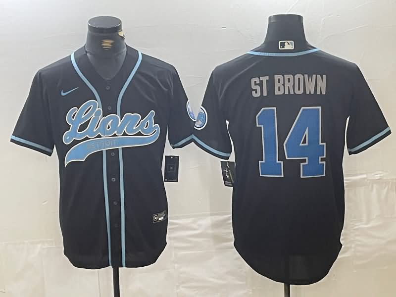 Detroit Lions Black MLB&NFL Jersey