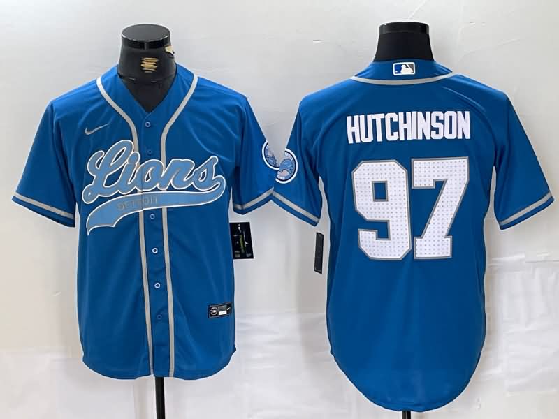 Detroit Lions Blue MLB&NFL Jersey 02