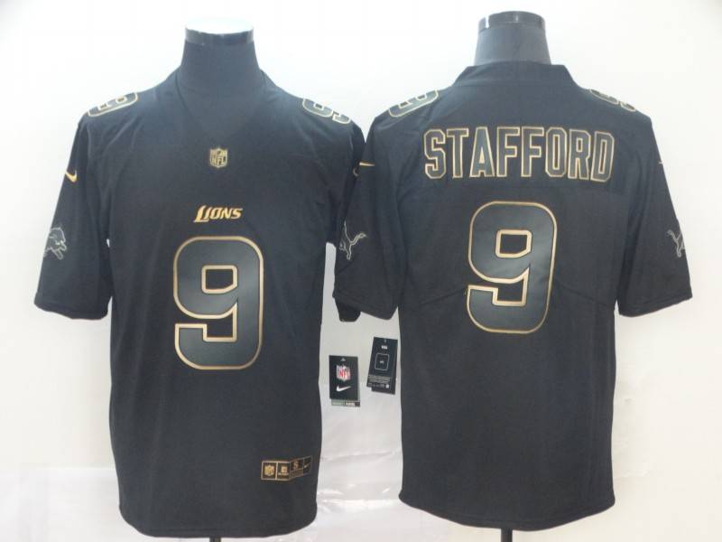 Detroit Lions Black Gold Vapor Limited NFL Jersey