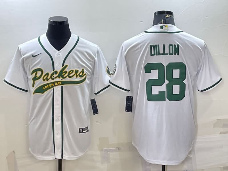 Green Bay Packers White MLB&NFL Jersey