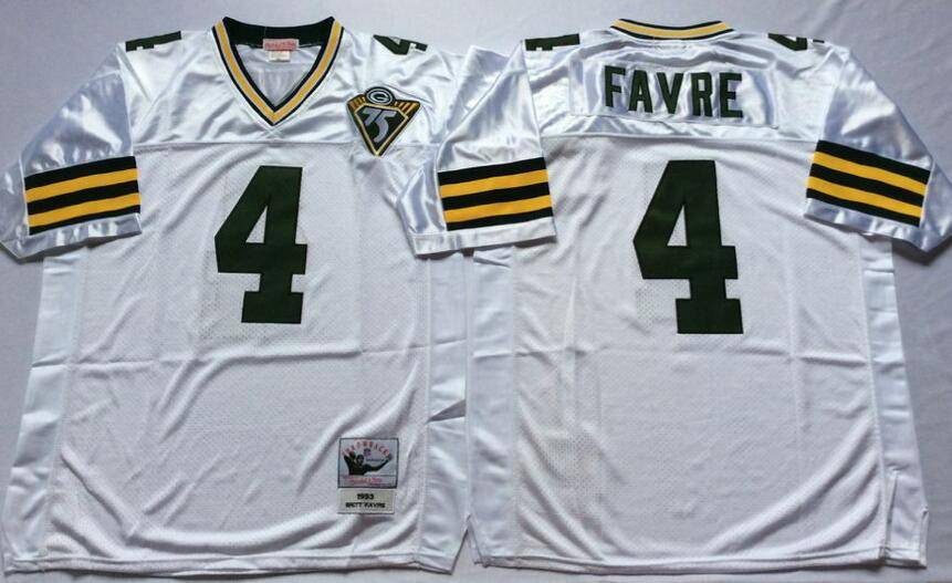 Green Bay Packers White Retro NFL Jersey