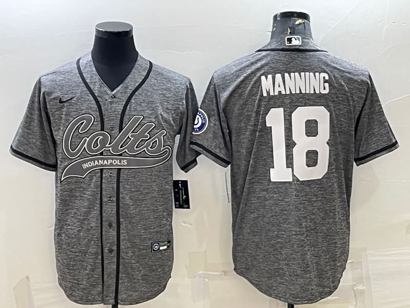 Indianapolis Colts Grey MLB&NFL Jersey 02