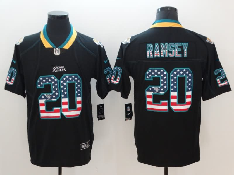 Jacksonville Jaguars Black USA Flag NFL Jersey