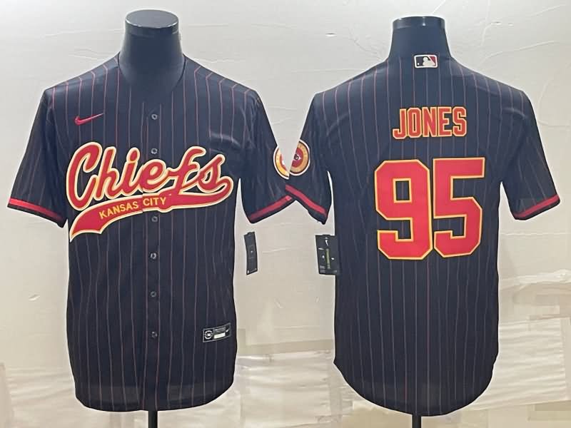 Kansas City Chiefs Black MLB&NFL Jersey 03