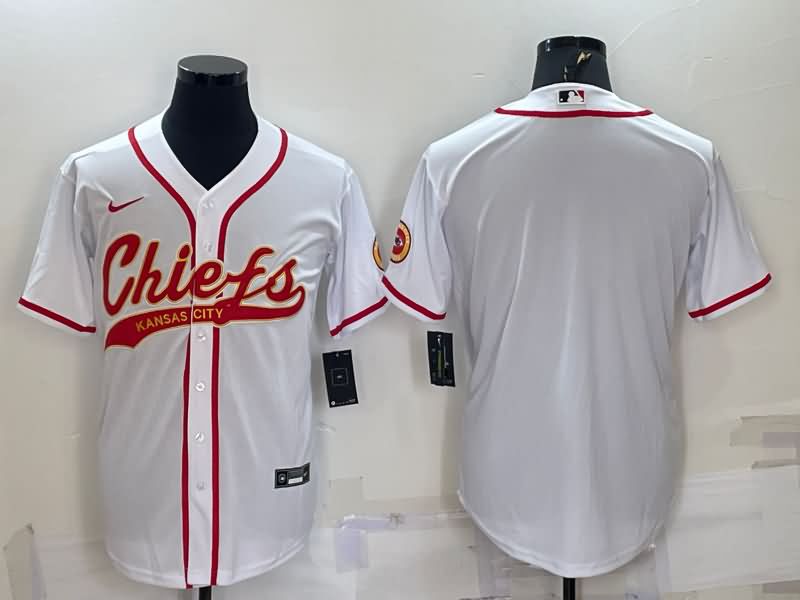 Kansas City Chiefs White MLB&NFL Jersey