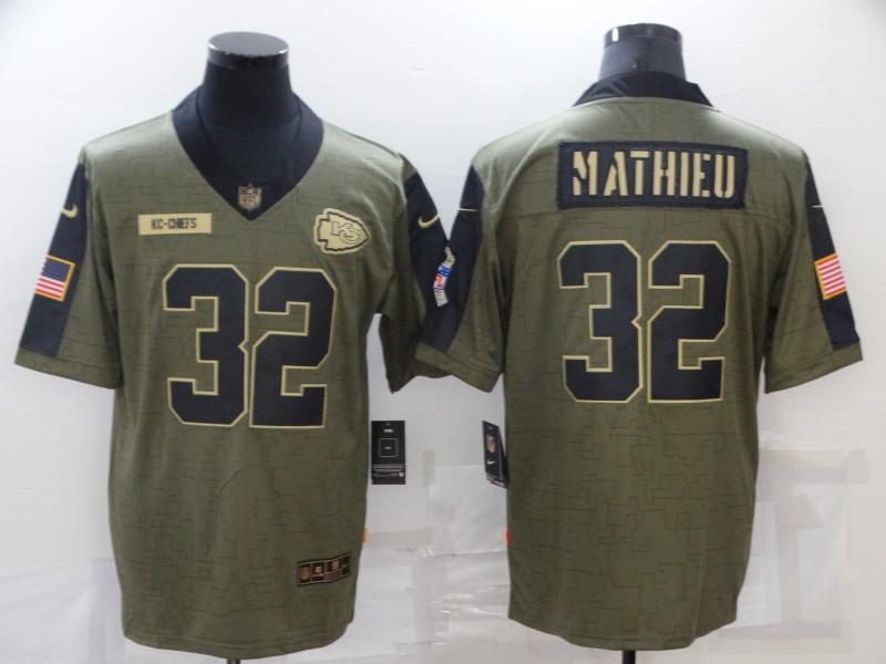 Kansas City Chiefs Olive Salute To Service NFL Jersey