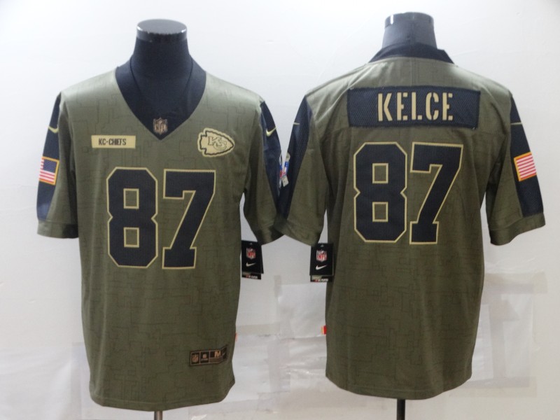 Kansas City Chiefs Olive Salute To Service NFL Jersey