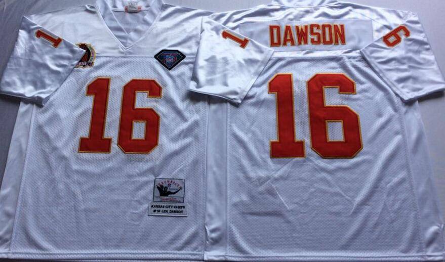 Kansas City Chiefs White Retro NFL Jersey