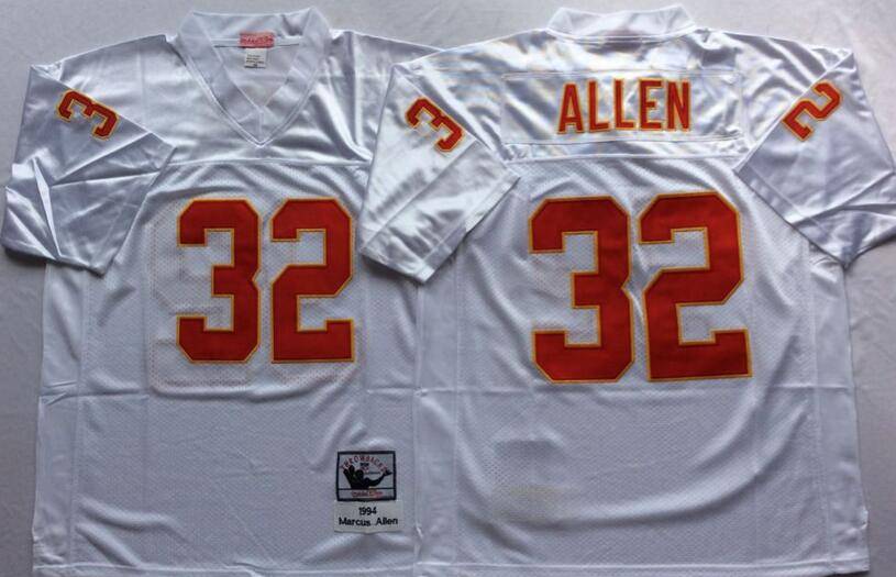 Kansas City Chiefs White Retro NFL Jersey