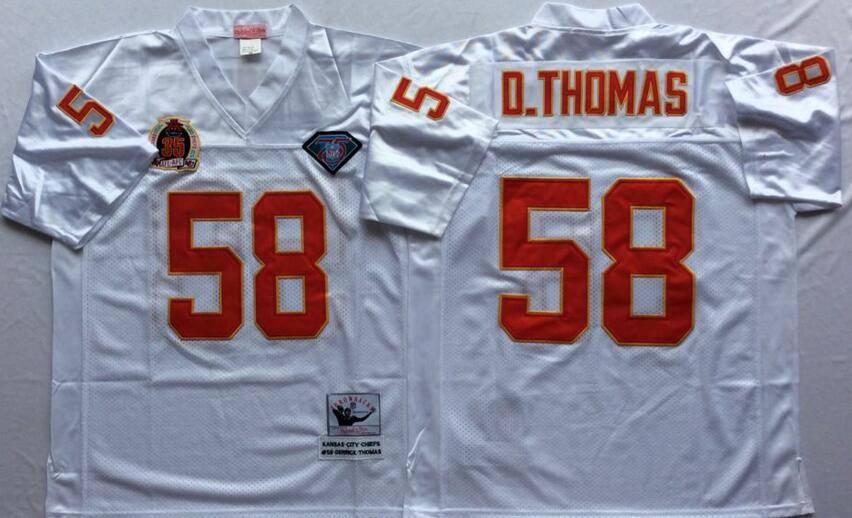 Kansas City Chiefs White Retro NFL Jersey