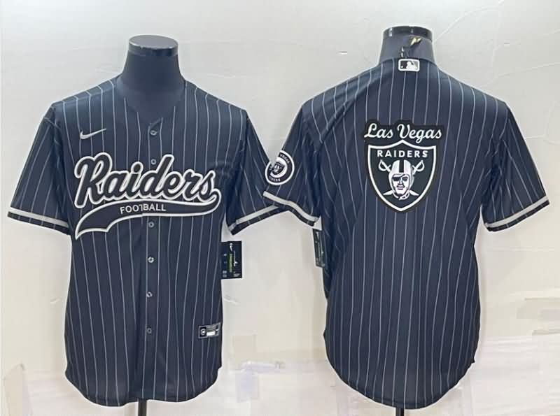 Las Vegas Raiders Black MLB&NFL Jersey 03