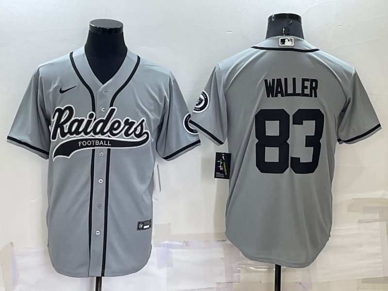 Las Vegas Raiders Grey MLB&NFL Jersey