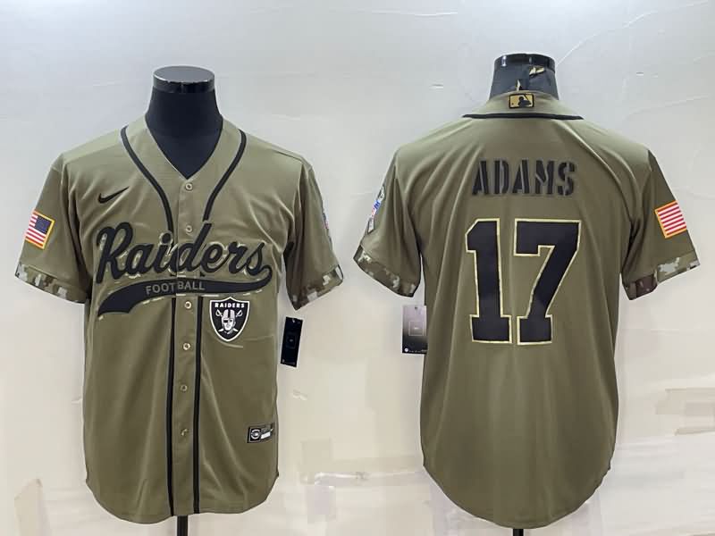 Las Vegas Raiders Olive Salute To Service MLB&NFL Jersey