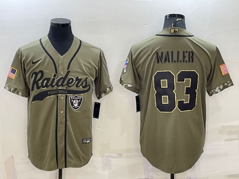 Las Vegas Raiders Olive Salute To Service MLB&NFL Jersey