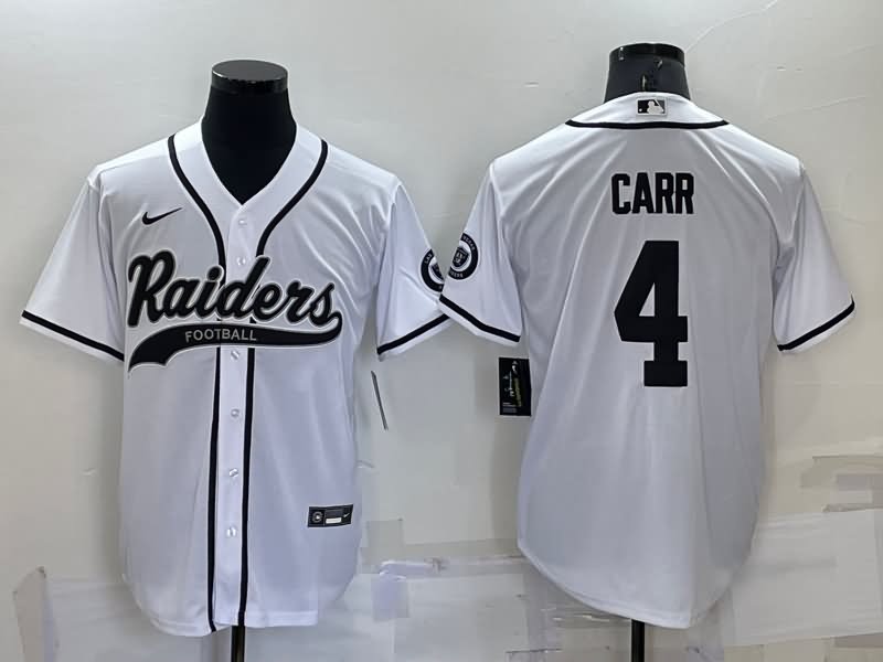 Las Vegas Raiders White MLB&NFL Jersey