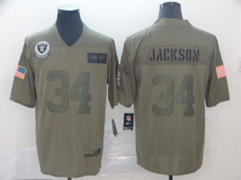 Las Vegas Raiders Olive Salute To Service NFL Jersey