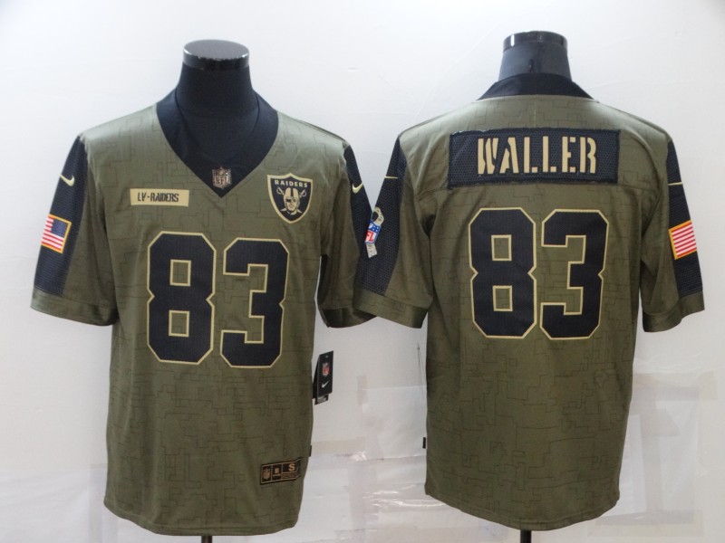 Las Vegas Raiders Olive Salute To Service NFL Jersey 02