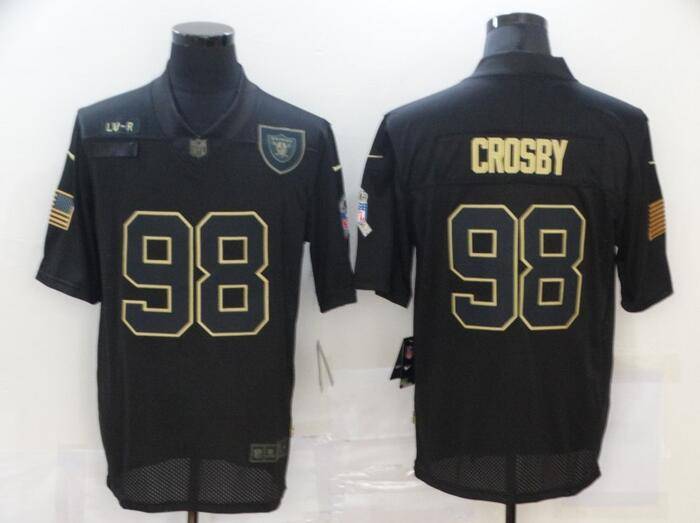 Las Vegas Raiders Black Gold Salute To Service NFL Jersey