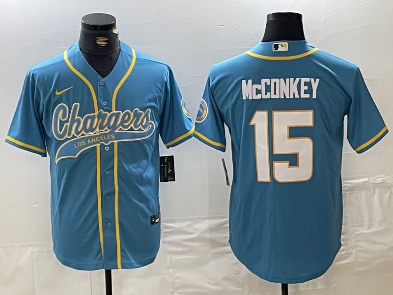 Los Angeles Chargers Light Blue MLB&NFL Jersey