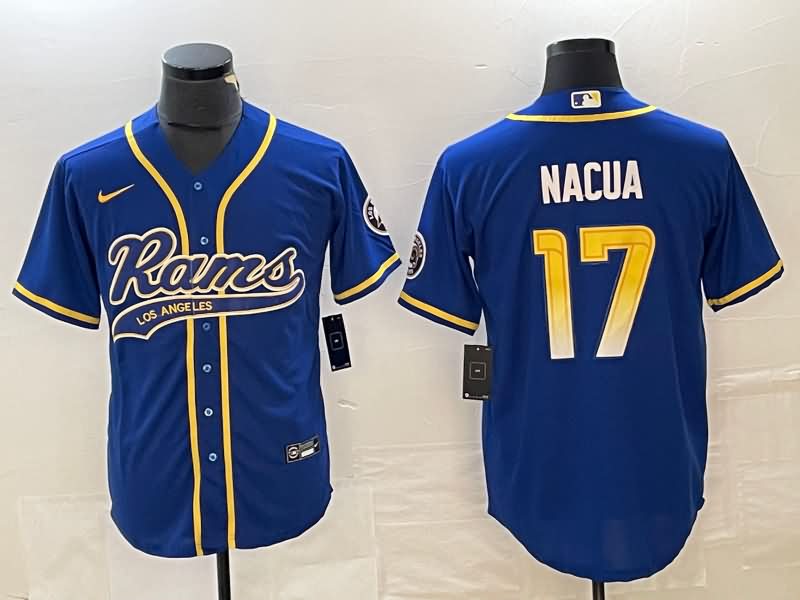 Los Angeles Rams Blue MLB&NFL Jersey