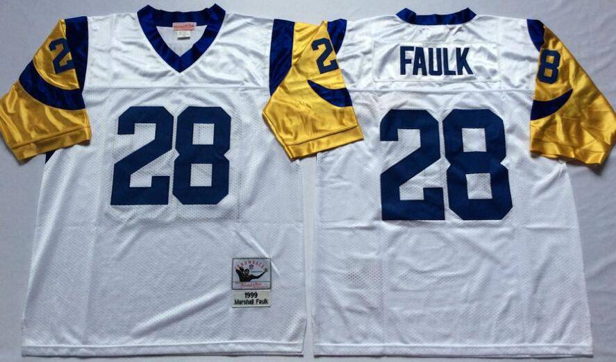 Los Angeles Rams White Retro NFL Jersey