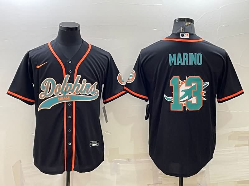 Miami Dolphins Black MLB&NFL Jersey