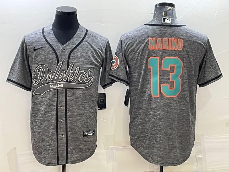 Miami Dolphins Grey MLB&NFL Jersey