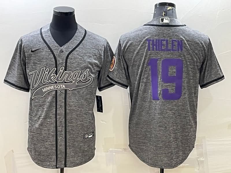 Minnesota Vikings Grey MLB&NFL Jersey