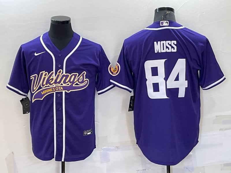 Minnesota Vikings Purple MLB&NFL Jersey