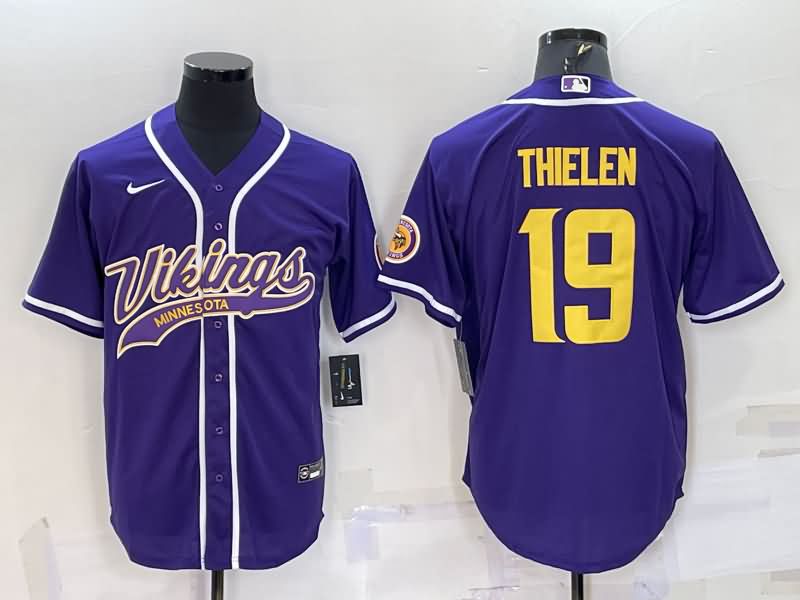 Minnesota Vikings Purple MLB&NFL Jersey 02