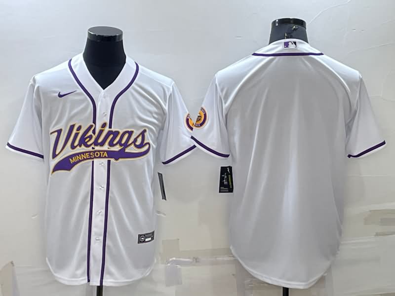 Minnesota Vikings White MLB&NFL Jersey