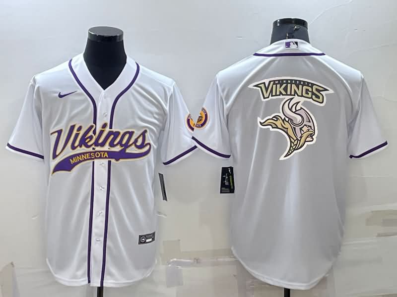 Minnesota Vikings White MLB&NFL Jersey