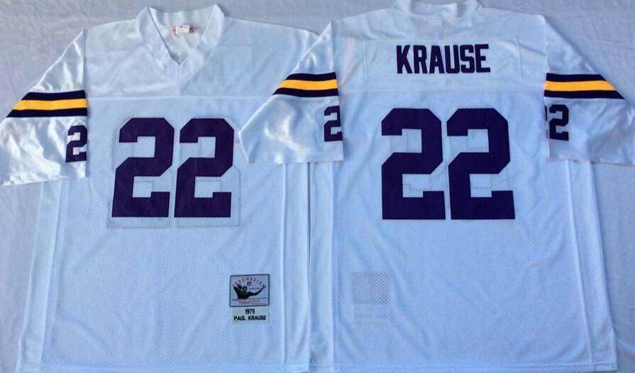 Minnesota Vikings White Retro NFL Jersey