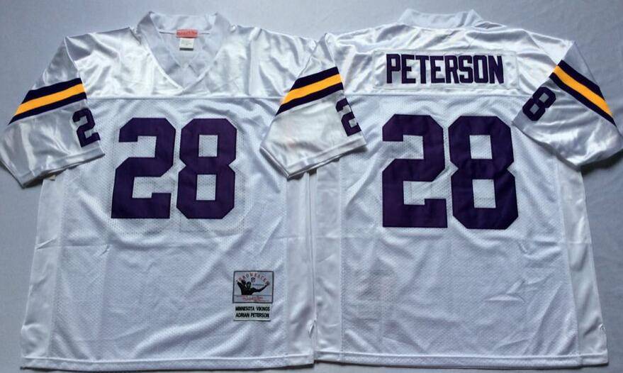 Minnesota Vikings White Retro NFL Jersey