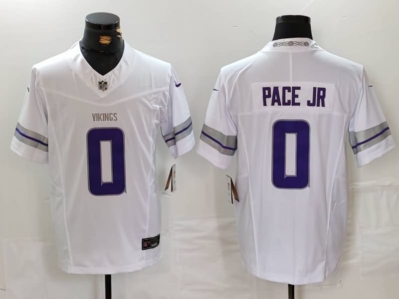 Minnesota Vikings White Retro NFL Jersey 02