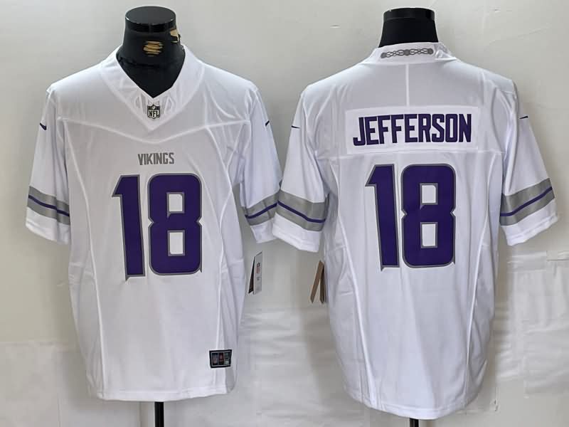 Minnesota Vikings White Retro NFL Jersey 02