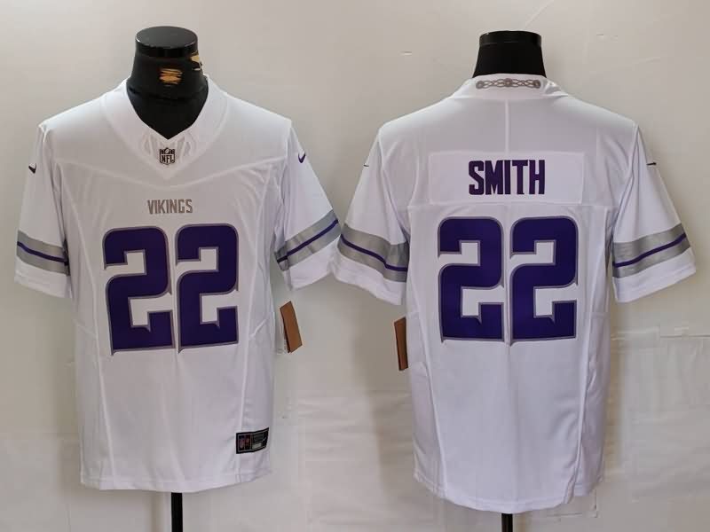 Minnesota Vikings White Retro NFL Jersey 02