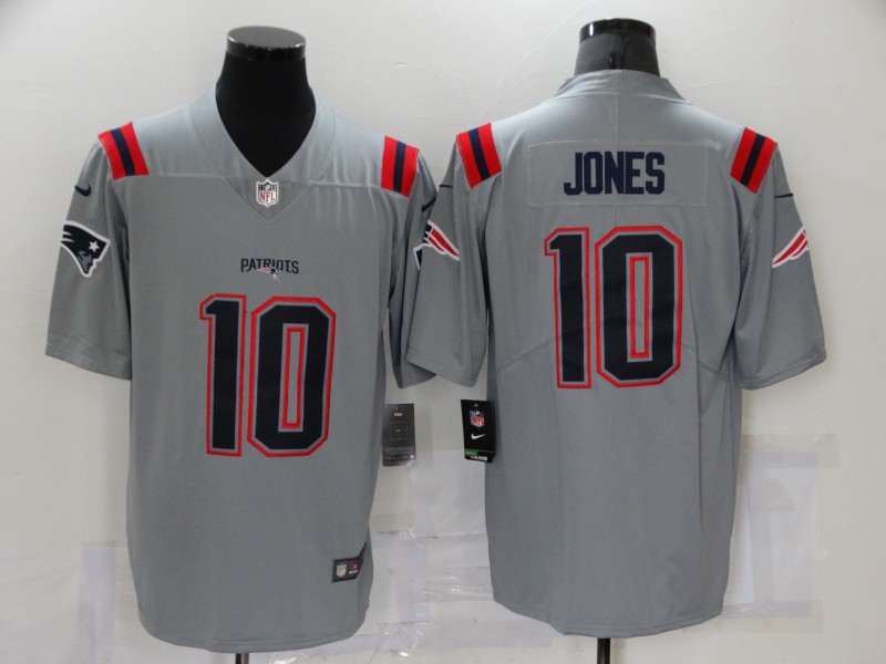 New England Patriots Grey Inverted Legend NFL Jersey