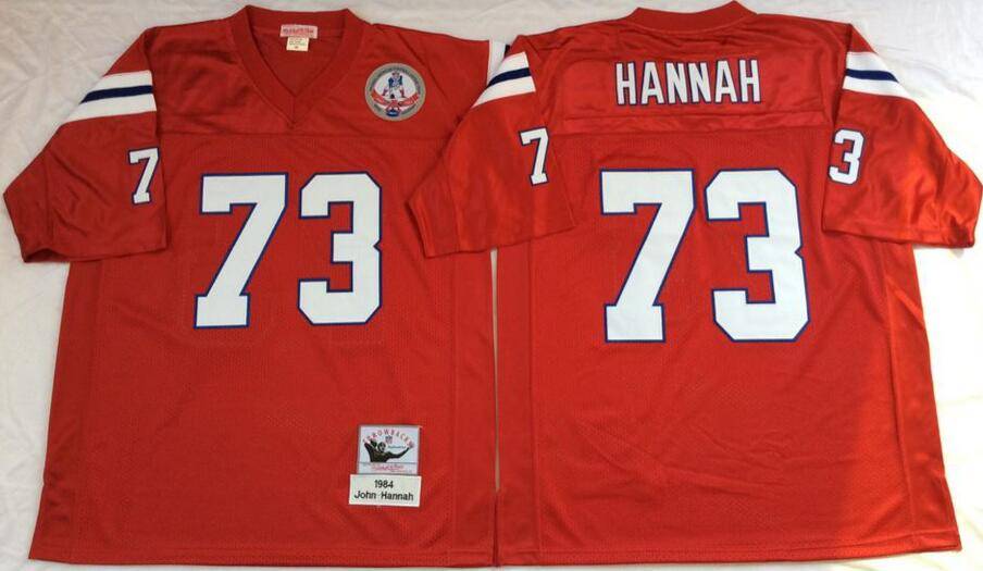 New England Patriots Red Retro NFL Jersey