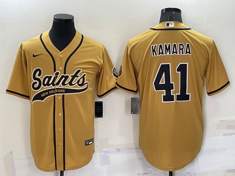 New Orleans Saints Gold MLB&NFL Jersey