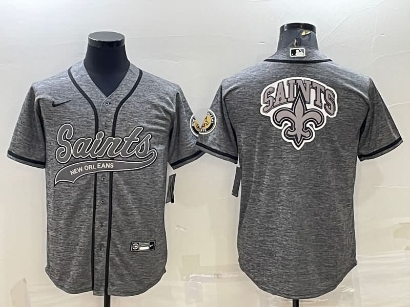 New Orleans Saints Grey MLB&NFL Jersey