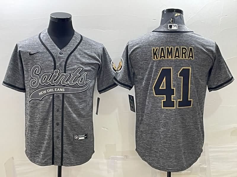 New Orleans Saints Grey MLB&NFL Jersey