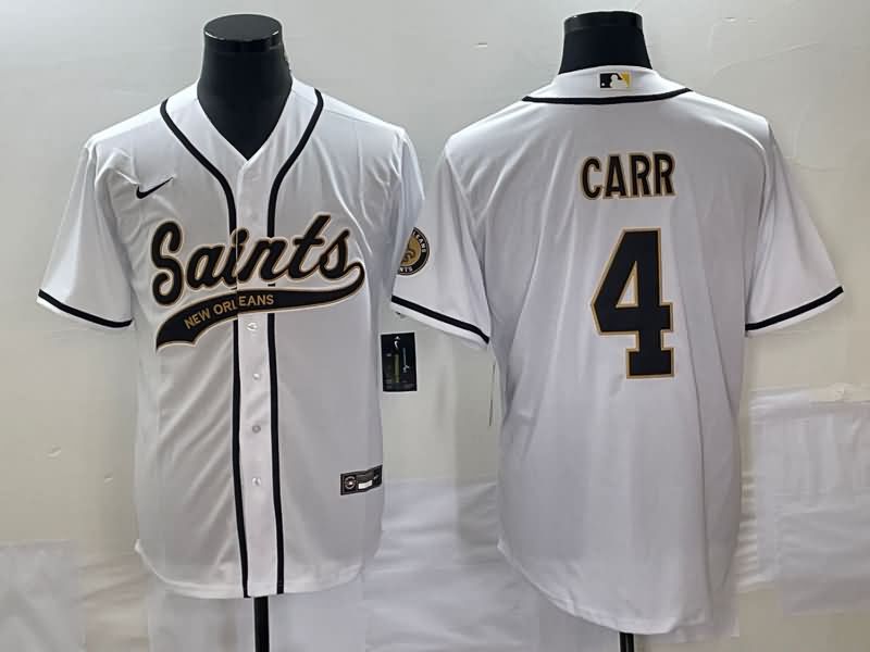 New Orleans Saints White MLB&NFL Jersey