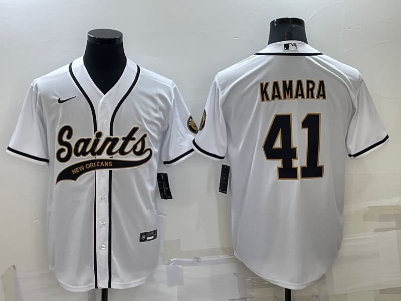 New Orleans Saints White MLB&NFL Jersey